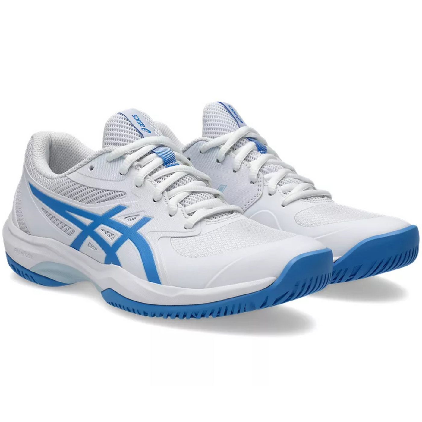 Asics Game FF Womens Tennis Shoes - White/Blue Coast