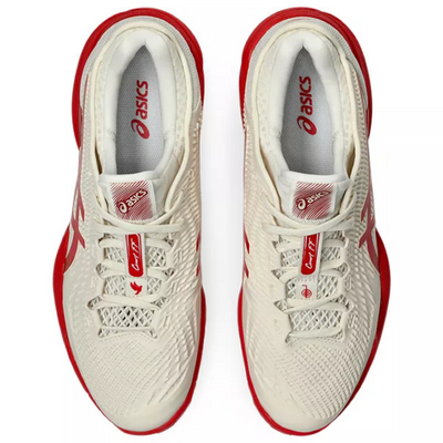 Asics Court FF Novak Mens Tennis Shoes – Cream/Classic Red