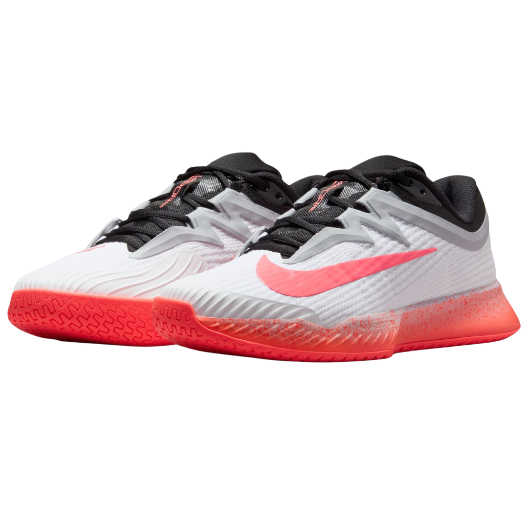 Nike Vapor Pro 3 Hard Court Womens Tennis Shoes - White/Hot Lava-Wolf Grey