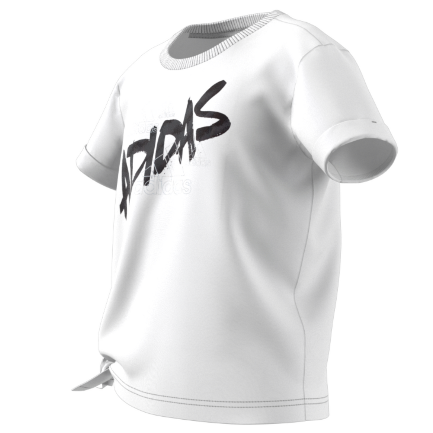 Adidas Girl Dance Knotted Tennis Shirt - White