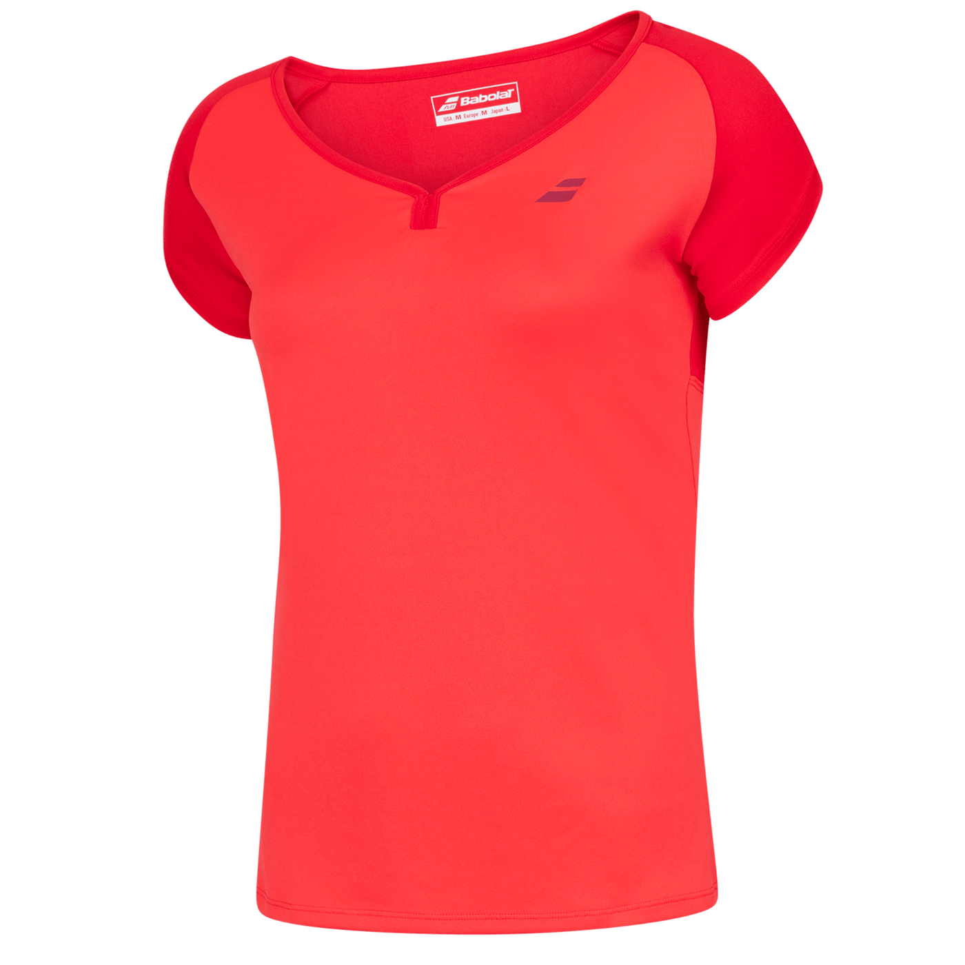 Babolat Play Cap Sleeve Girls Top 5027 - Tomato Red