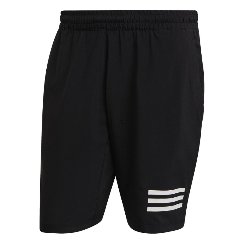 Adidas Club 3 Stripe Shorts - Black/White