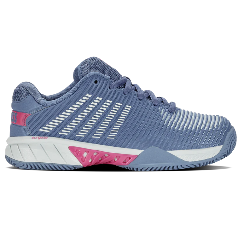 K Swiss Hypercourt Express 2 HB Womens Tennis Shoes - Infinity / Blue Blush / Carmine Rose