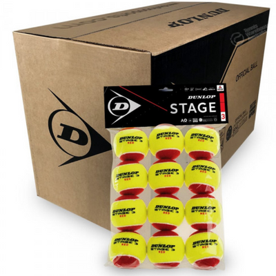 Dunlop Stage 3 Red Ball 12 Pack Carton - 72 Balls