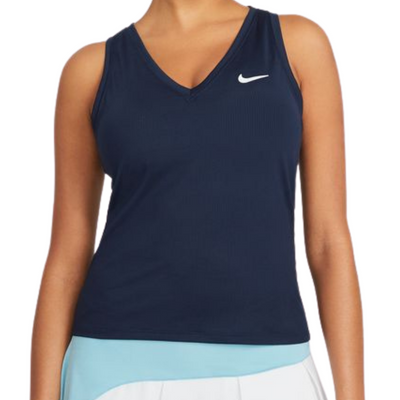 Nike Court Victory Women's Tennis Tank - Blue/White 