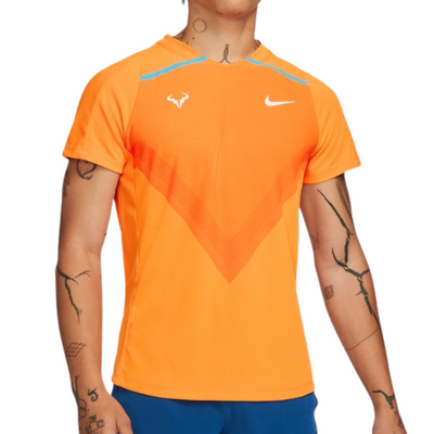 Nike Court Dri-FIT ADV Rafa Men Short-Sleeve Tennis Top - Vivid Orange