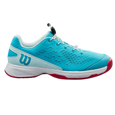 Wilson Rush Pro JR 4.0 QL Tennis Shoes - Scuba Blue/ White/ Love Potion