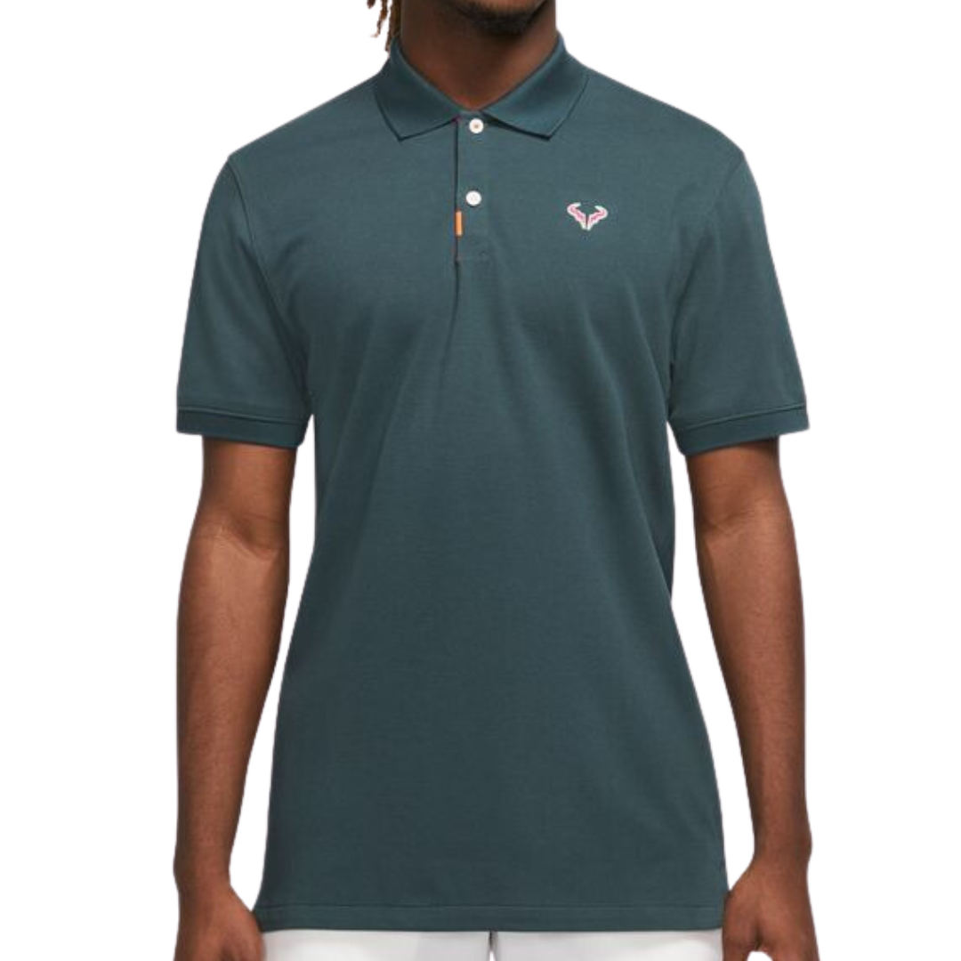 Nike Polo Rafa Men Slim-Fit Polo - Deep Jungle/Fireberry/Fireberry