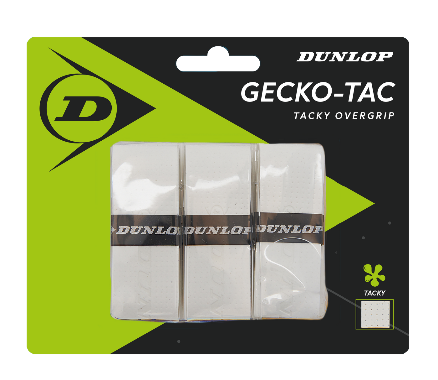 Dunlop Gecko Tac Overgrip 3 Pack - White