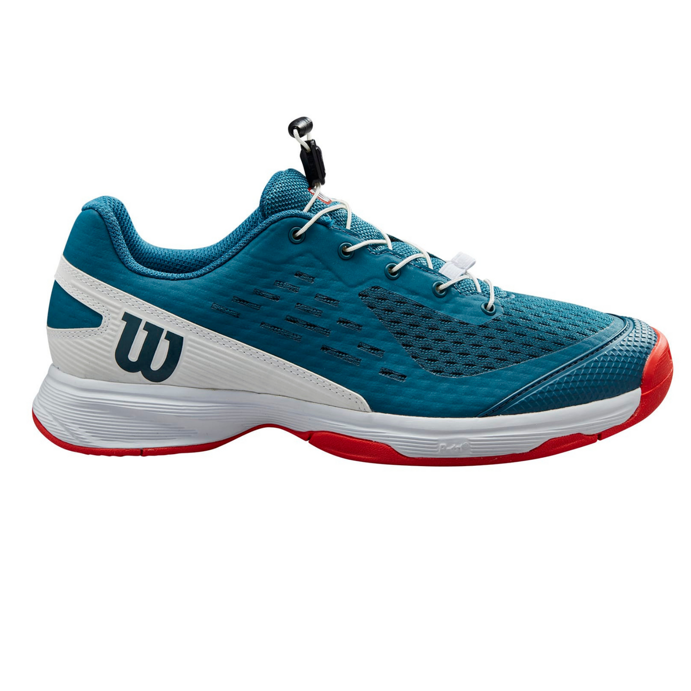 Wilson Rush Pro 4.0 QL Boys Tennis Shoes Blue Coral/ White/ Fiesta