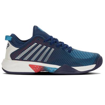 K Swiss Hyper Court Supreme Men Tennis Shoes - Blue Opal /Blanc De Blanc/Lollipop