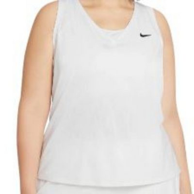 Nike Womens Court Victory Tank - White/Black