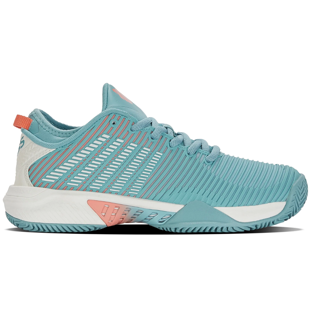 K Swiss Hyper Court Supreme HB Women Tennis Shoes - Nile Blue/Blanc de Blanc/Desert Flower