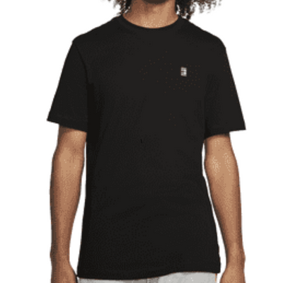 Nike Court Men's Tennis T-shirt - Black/Washed Teal