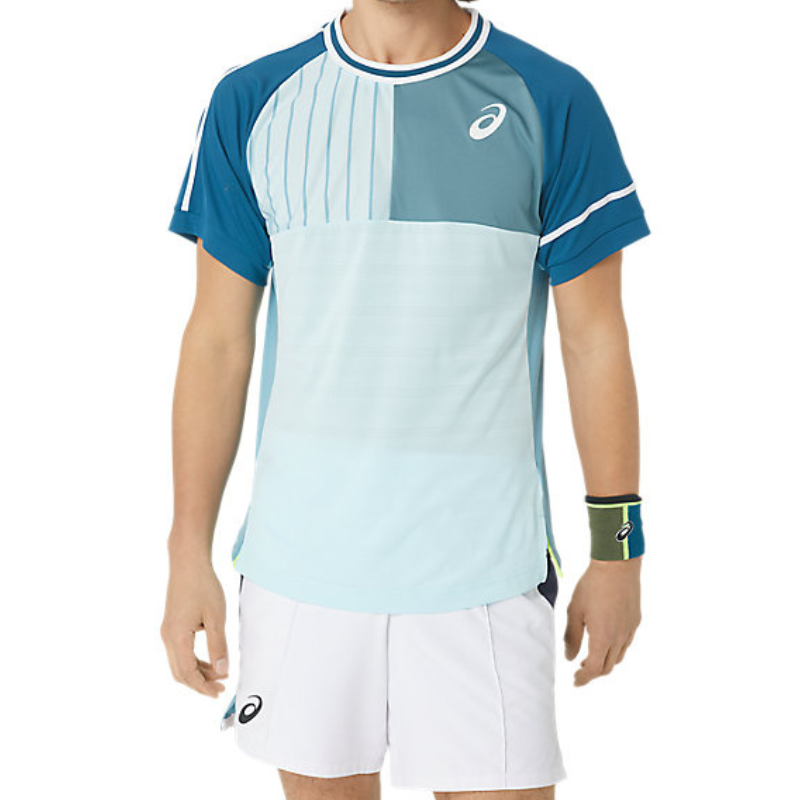 Asics Mens Match Short Sleeve Top - Aquamarine