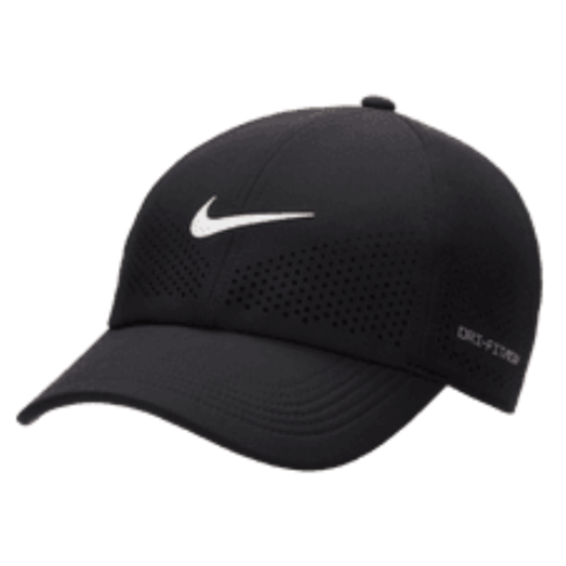 Nike Dri-FIT ADV Club Unstructured Swoosh Cap - Black/White