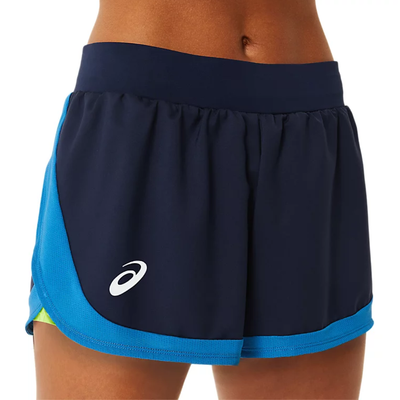 Asics Women Match Short - Midnight/Hazard Green