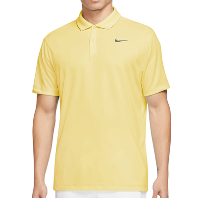 Nike Court Dri-Fit Men Tennis Polo - Soft Yellow/Black