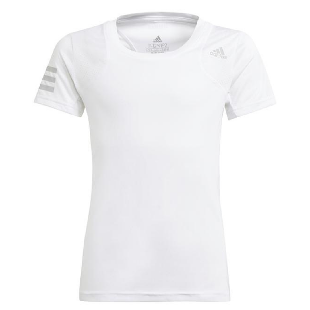 Adidas Girls Club Tee - White/Grey Two