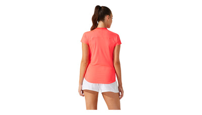 Asics Womens Court Piping SS Top - Diva Pink