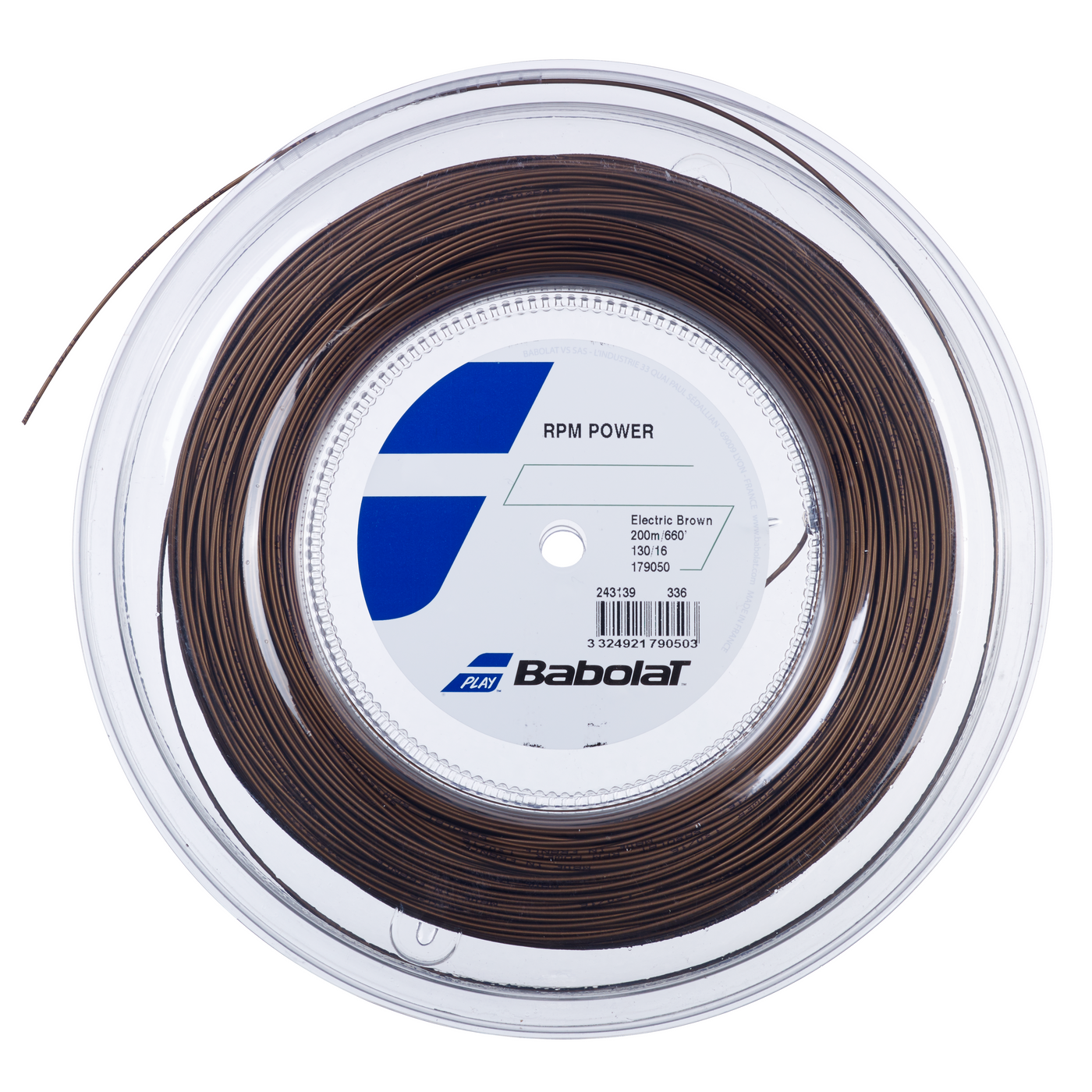 BABOLAT RPM POWER 130 200M REEL - ELECTRIC BROWN