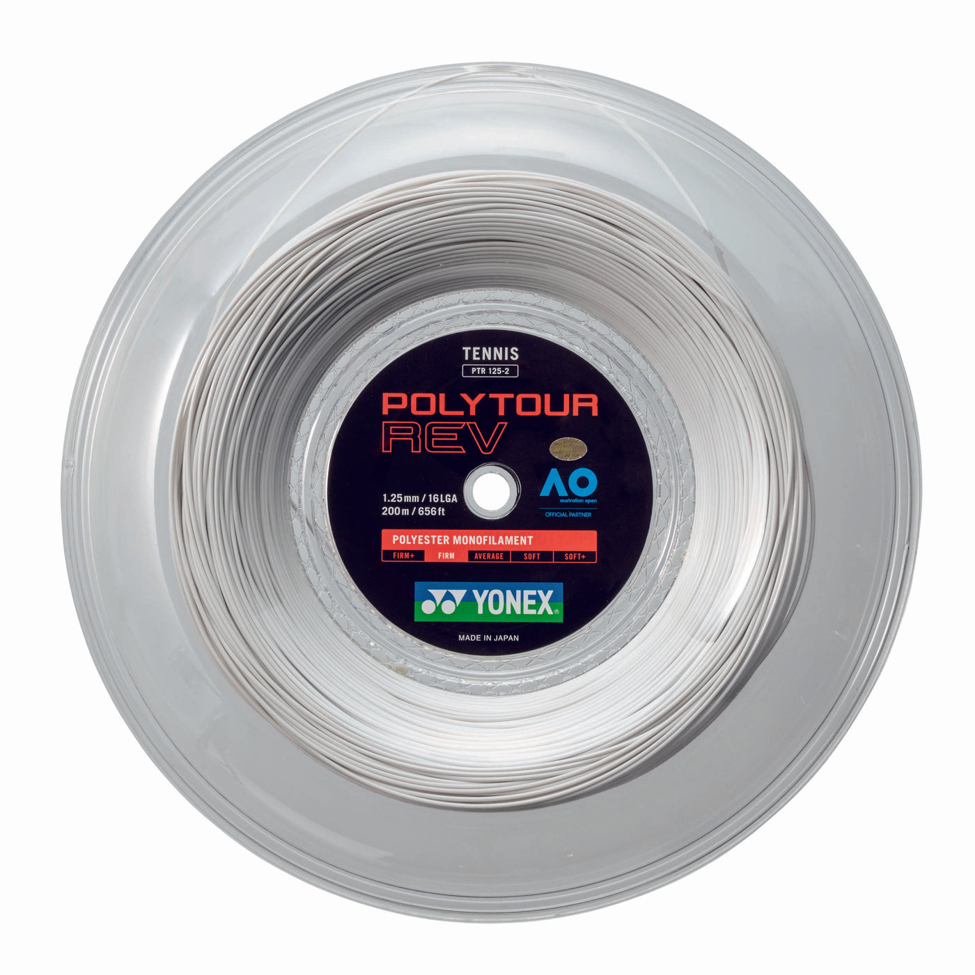 Yonex Poly Tour Rev 1.25 200m Reel - White