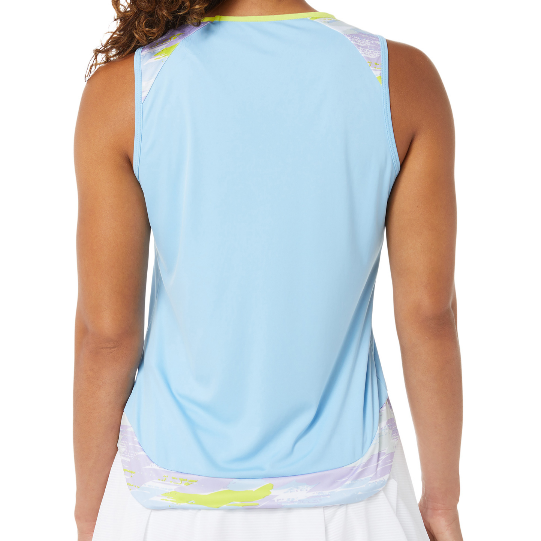 Asics Womens Court Graphic Tank - Arctic Sky