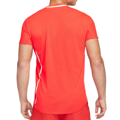 Nike Court Slam Mens Tennis Polo Habanero Red White TennisGear