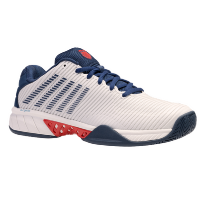 K Swiss Hyper Court Express 2 Men Tennis Shoes - Blanc De Blanc/Blue Opal/Lollipop