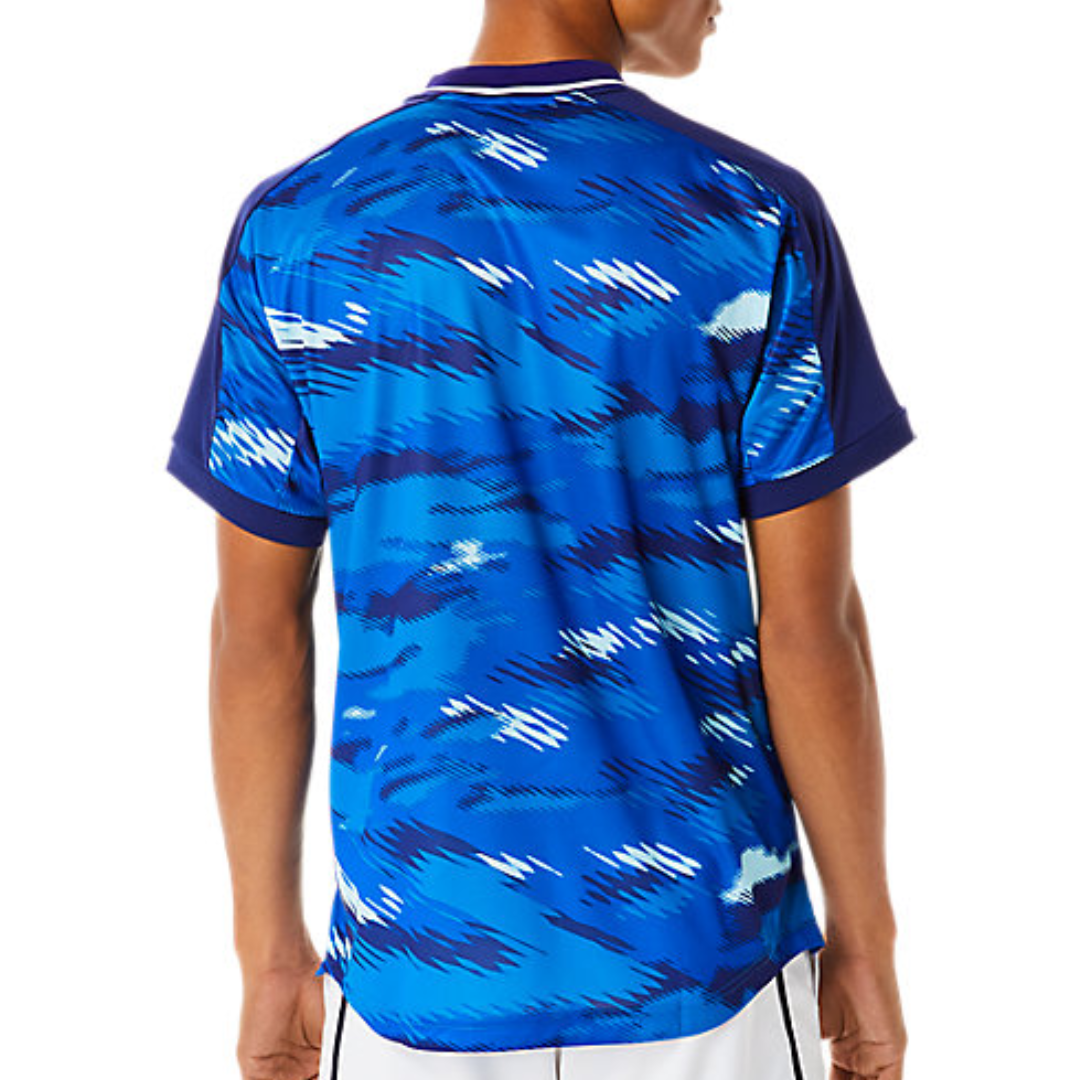 Asics Men Match Graphic Short Sleeve Top - Dive Blue