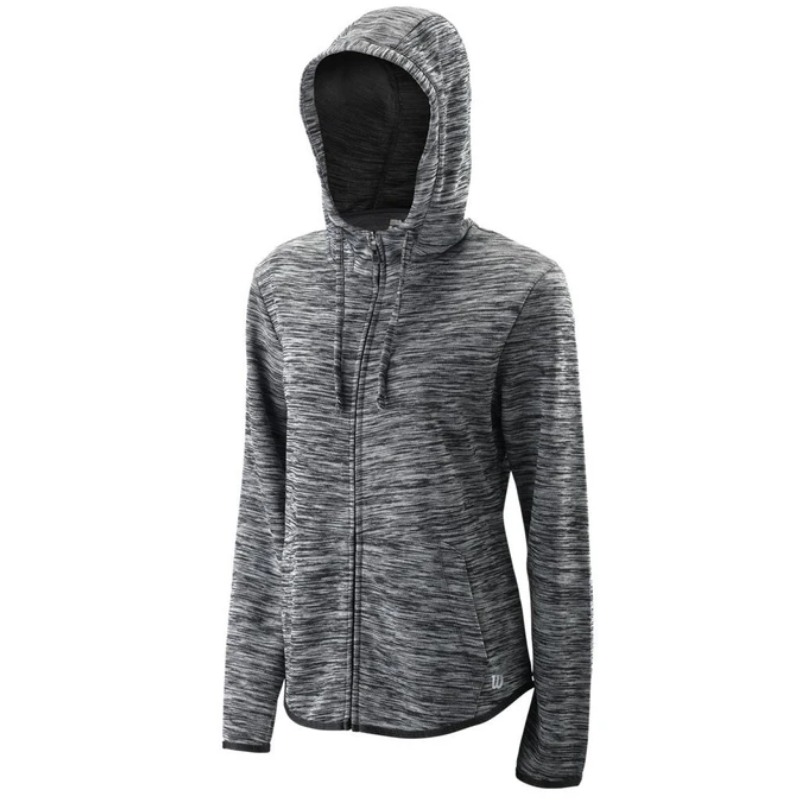 Wilson Womens Training Hooded Jacket - Black Heather