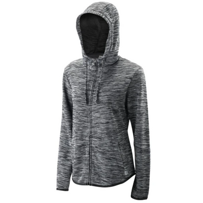 Wilson Womens Training Hooded Jacket - Black Heather