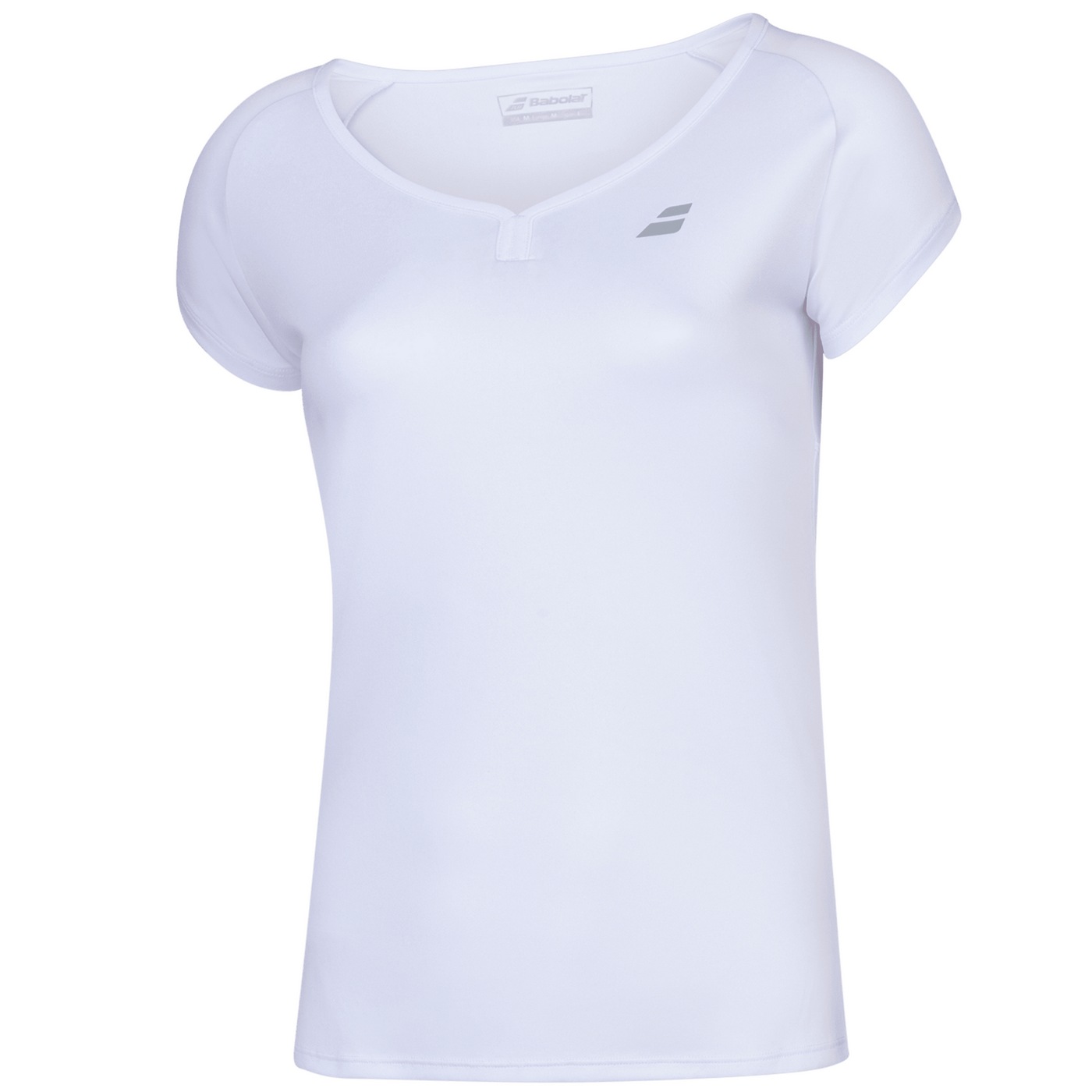 Babolat Play Cap Sleeve Girls Top 1000 - White/White