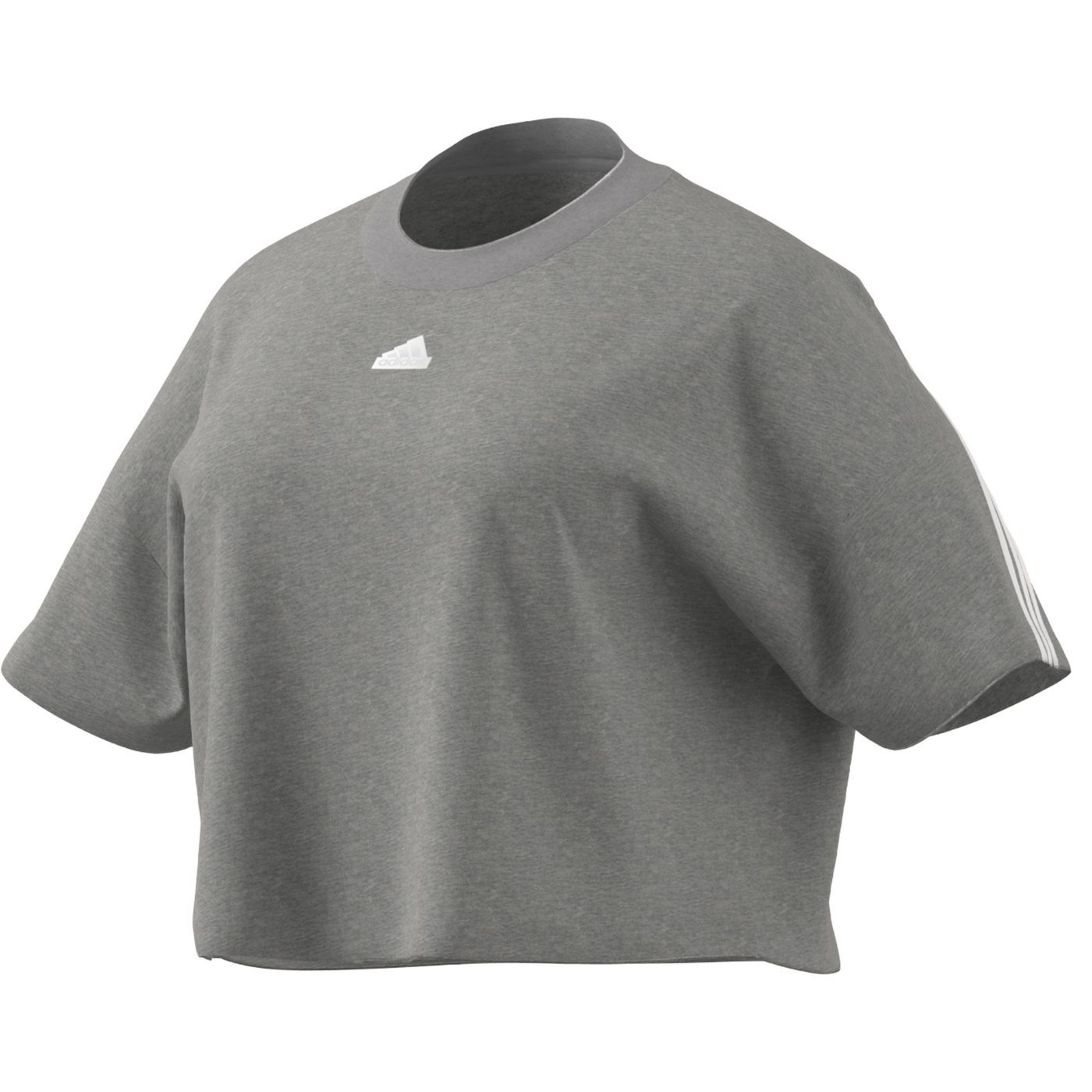 Adidas Future Icons 3 Stripes Tee (PLUS SIZE) - Medium Grey Heather