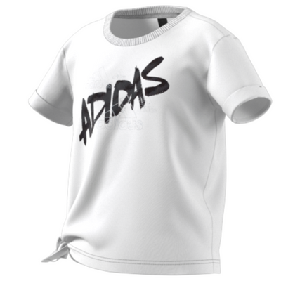 Adidas Girl Dance Knotted Tennis Shirt - White