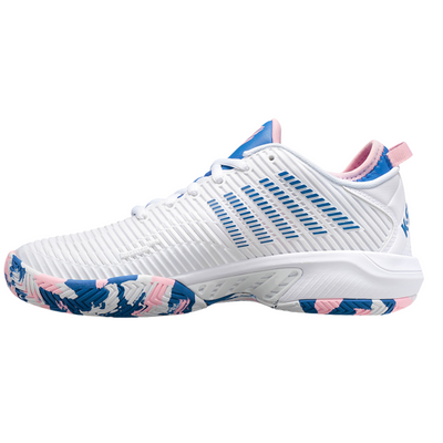 K Swiss Hypercourt Supreme  Women Tennis Shoes - White/Star Sapphire/Orchard Pink