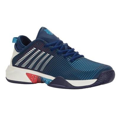 K Swiss Hyper Court Supreme Men Tennis Shoes - Blue Opal /Blanc De Blanc/Lollipop