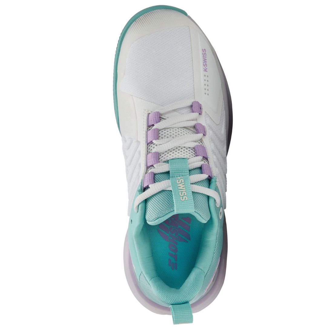 K Swiss Ultrashot 3 AC Women Tennis Shoes -  White/Angel Blue/Lilac