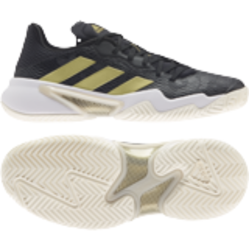 Adidas Womens Barricade Tennis Shoes Core Black Gold Carbon TennisGear