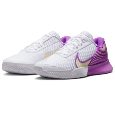 Nike Air Zoom Vapor Pro 2 HC Women Hard-Court Tennis Shoes - White/Citron Tint-Fuchsia Dream-Earth
