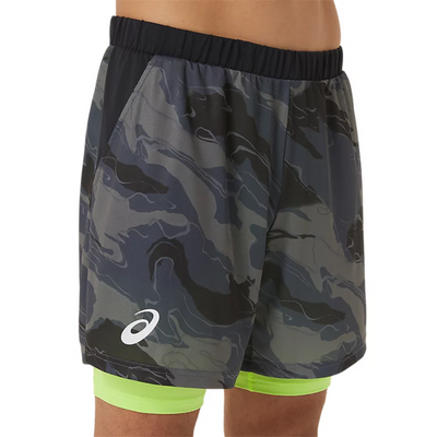 Asics Men Match Graphic 7in Short - Carrier Grey