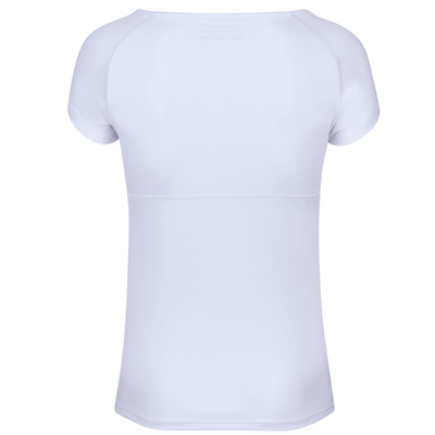 Babolat Play Cap Sleeve Girls Top 1000 - White/White