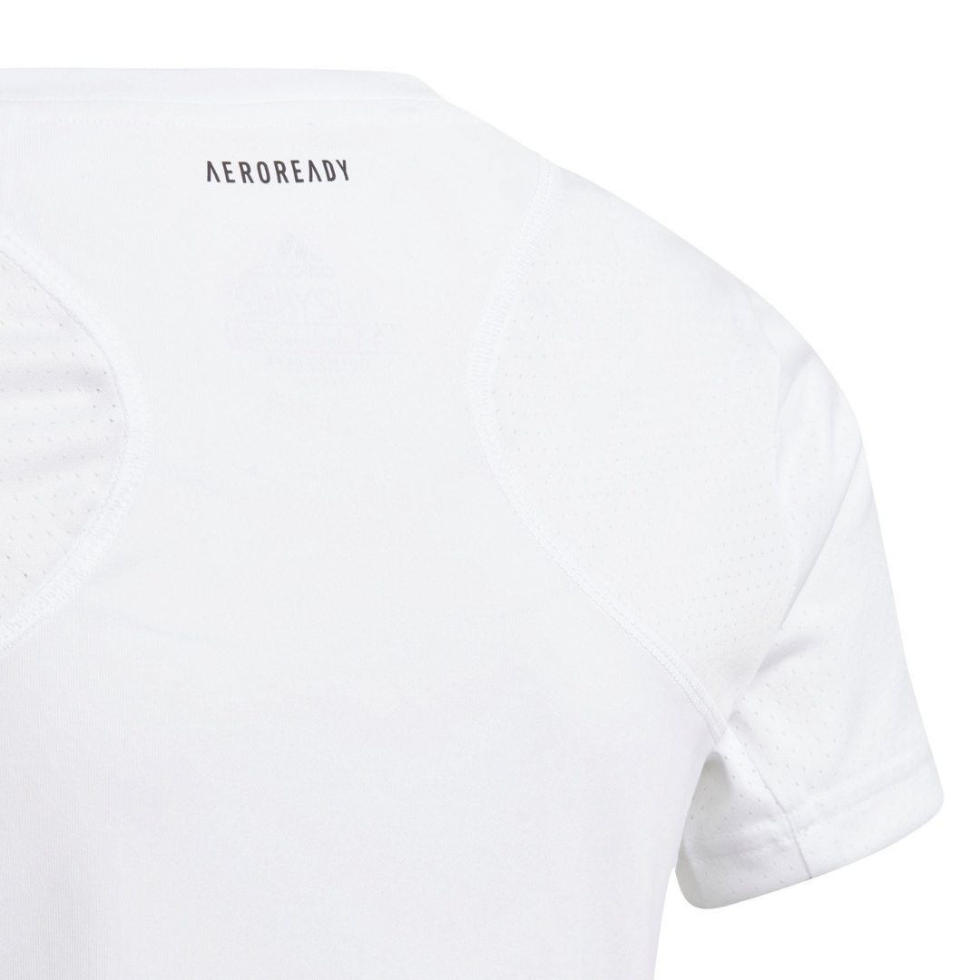 Adidas Girls Club Tee - White/Grey Two