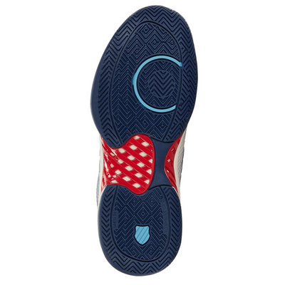 K Swiss Hyper Court Express 2 Men Tennis Shoes - Blanc De Blanc/Blue Opal/Lollipop