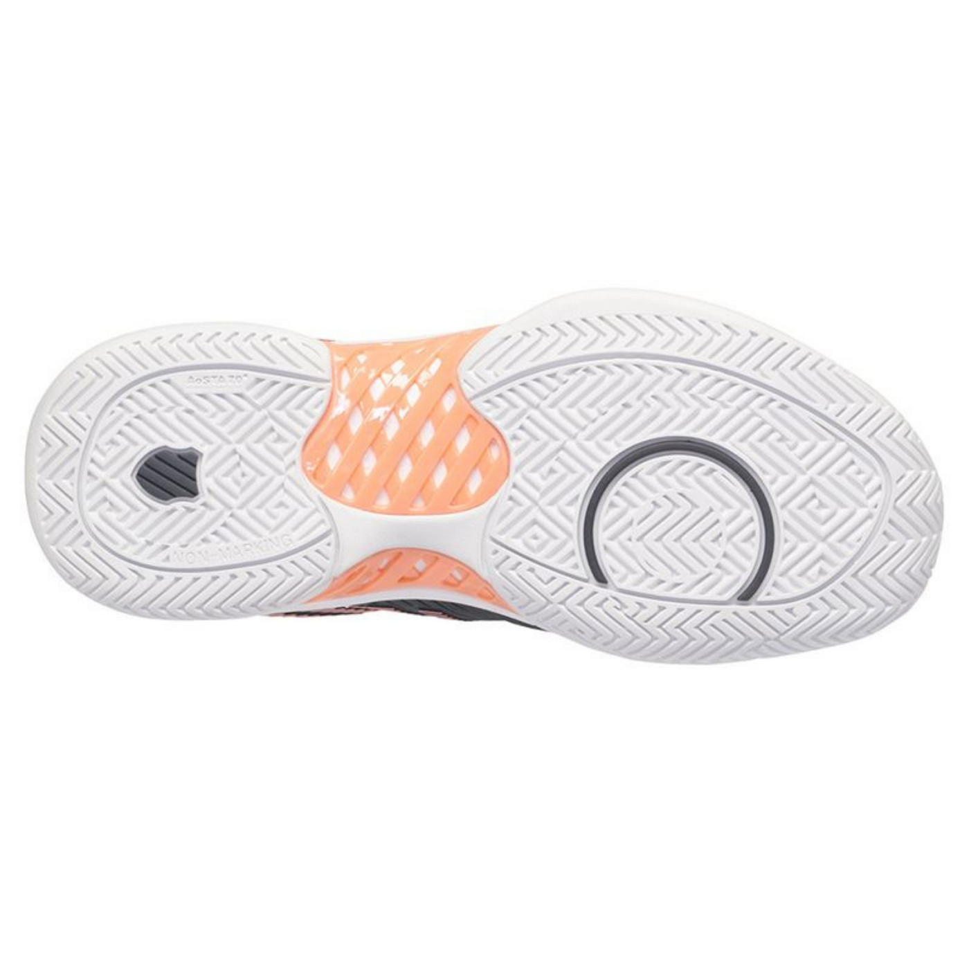 K Swiss Hypercourt Express 2  Women Tennis Shoes -  Asphalt/White/Peach Amber