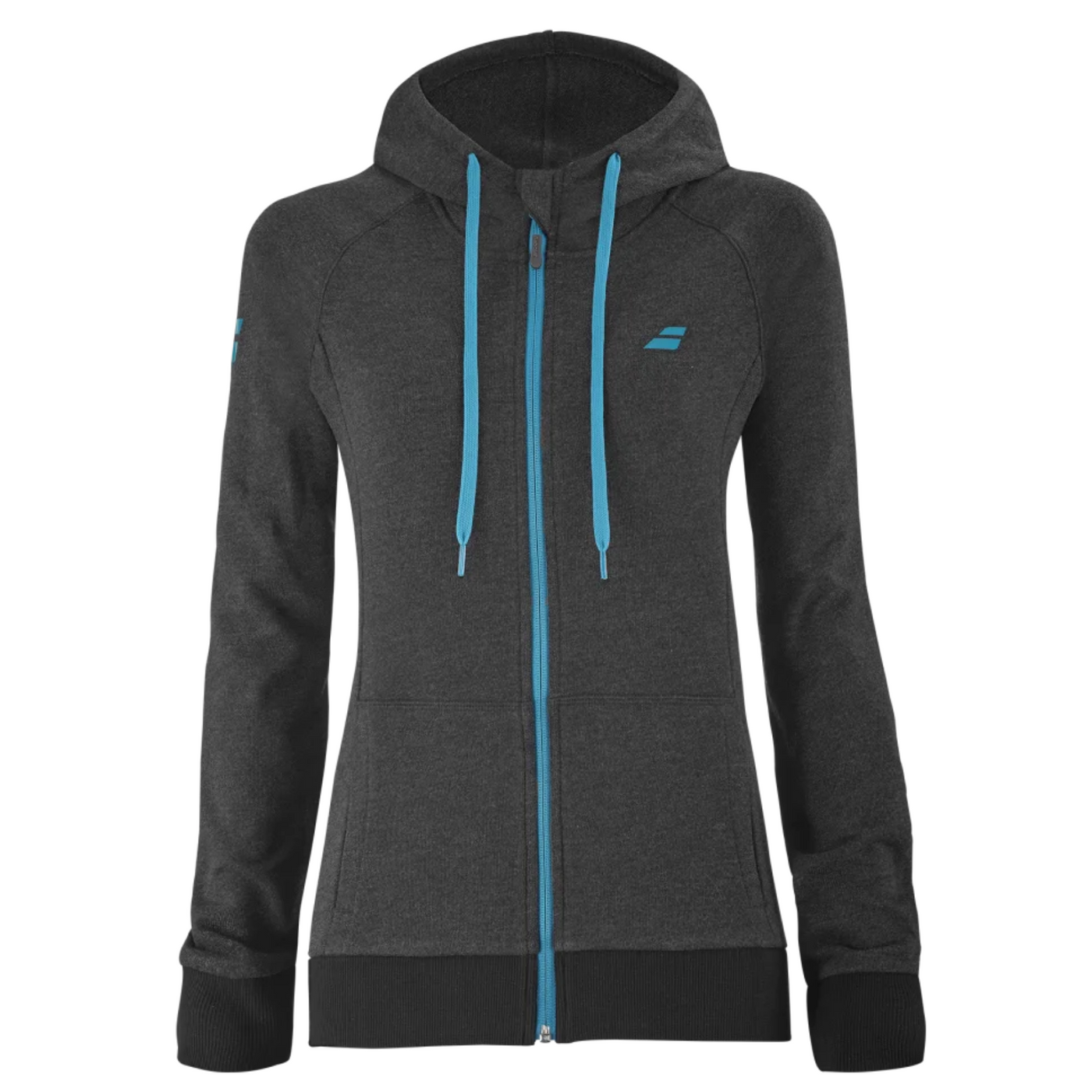 Babolat Exercise Hood Girl Jacket - Black Hthr