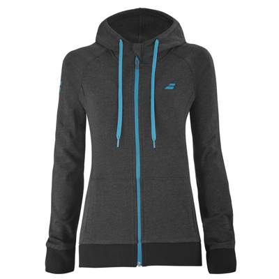 Babolat Exercise Hood Girl Jacket - Black Hthr