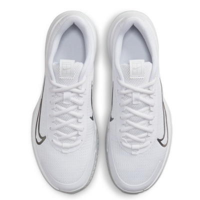 Nike Vapor Lite 2 HC Women Hard-Court Tennis Shoes - White/Metallic Silver-Pure Plantinum