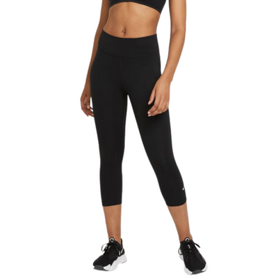 Nike One Women's Tennis Mid-Rise Capri Leggings - Black/White