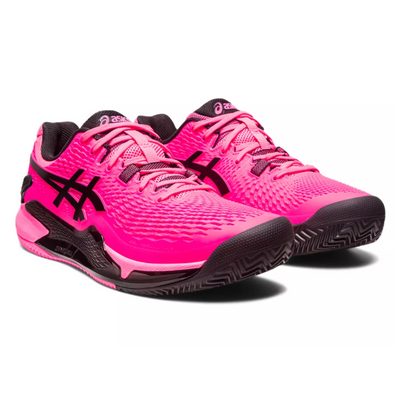 Asics Gel Resolution 9 Clay Men Tennis Shoes - Hot Pink/Black